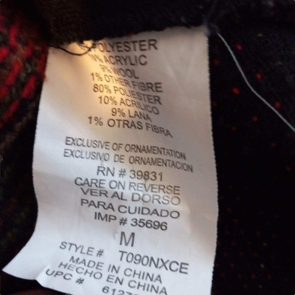 Jolt Women Red Black Tribal Print Wool Blend Jacket Sz M Toggle Buttons Pockets - Picture 8 of 11